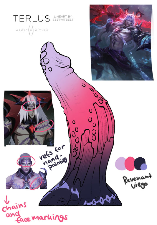 CUSTOM TERLUS - L - Soft (00-30) Revenant Viego - Handpaint - GITD - Magic Within