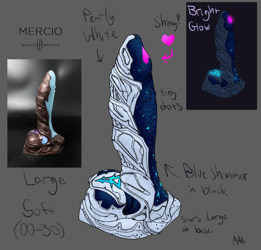 CUSTOM MERCIO - L - Soft (00-30) Heart sky GITD